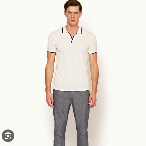 Orlebar Brown Other - Orlebar Brown men’s cotton Horton polo shirt M white resort polo